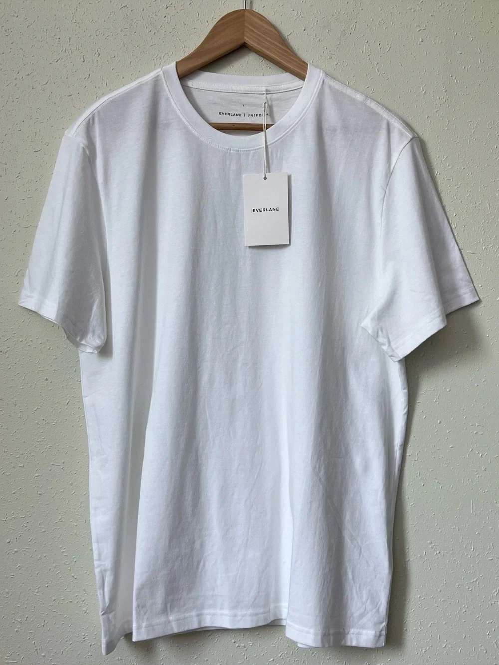 New Everlane THE ESSENTIAL ORGANIC CREW in White Size L - Picture 3 of 13